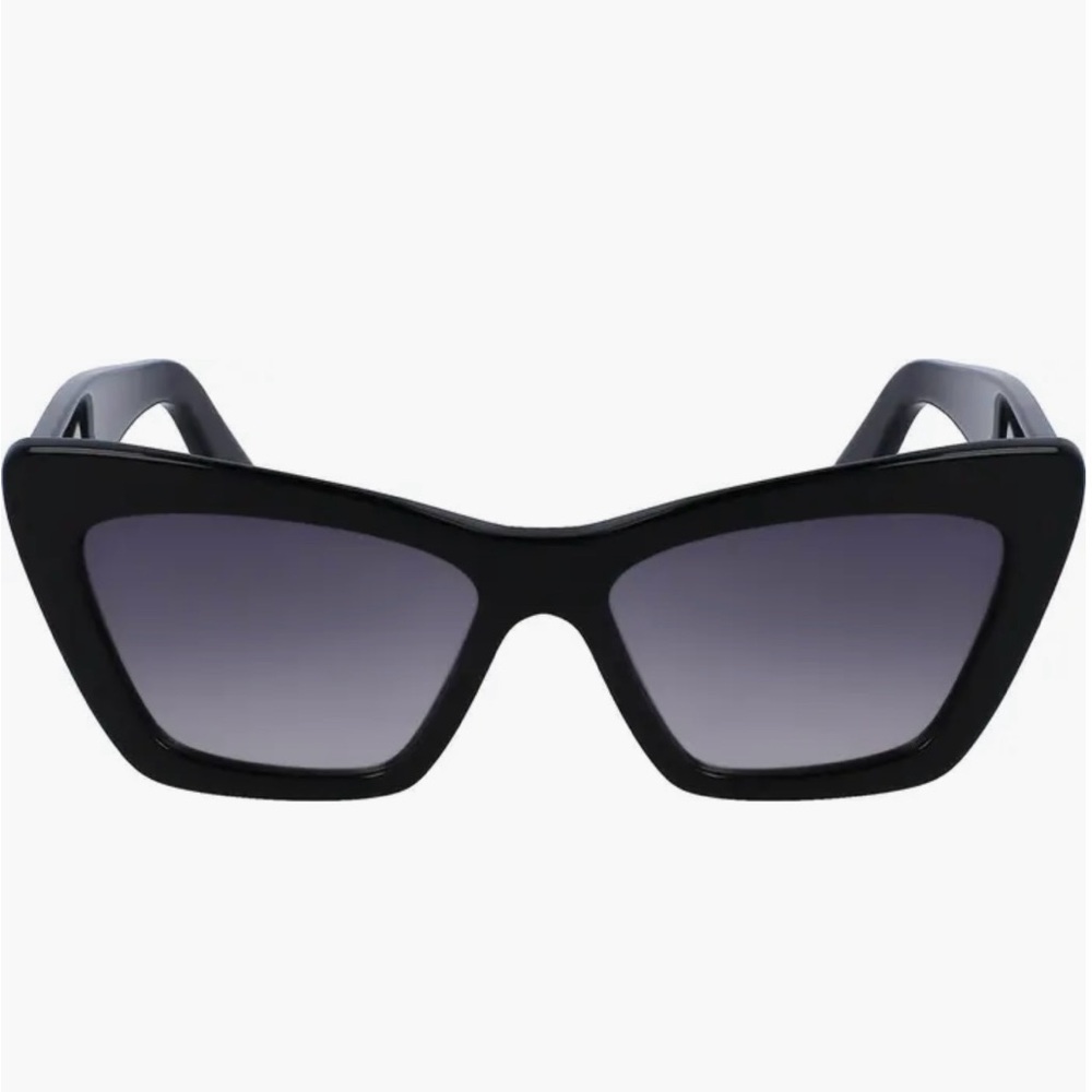 Salvatore Ferragamo Black Cat-Eye Sunglasses